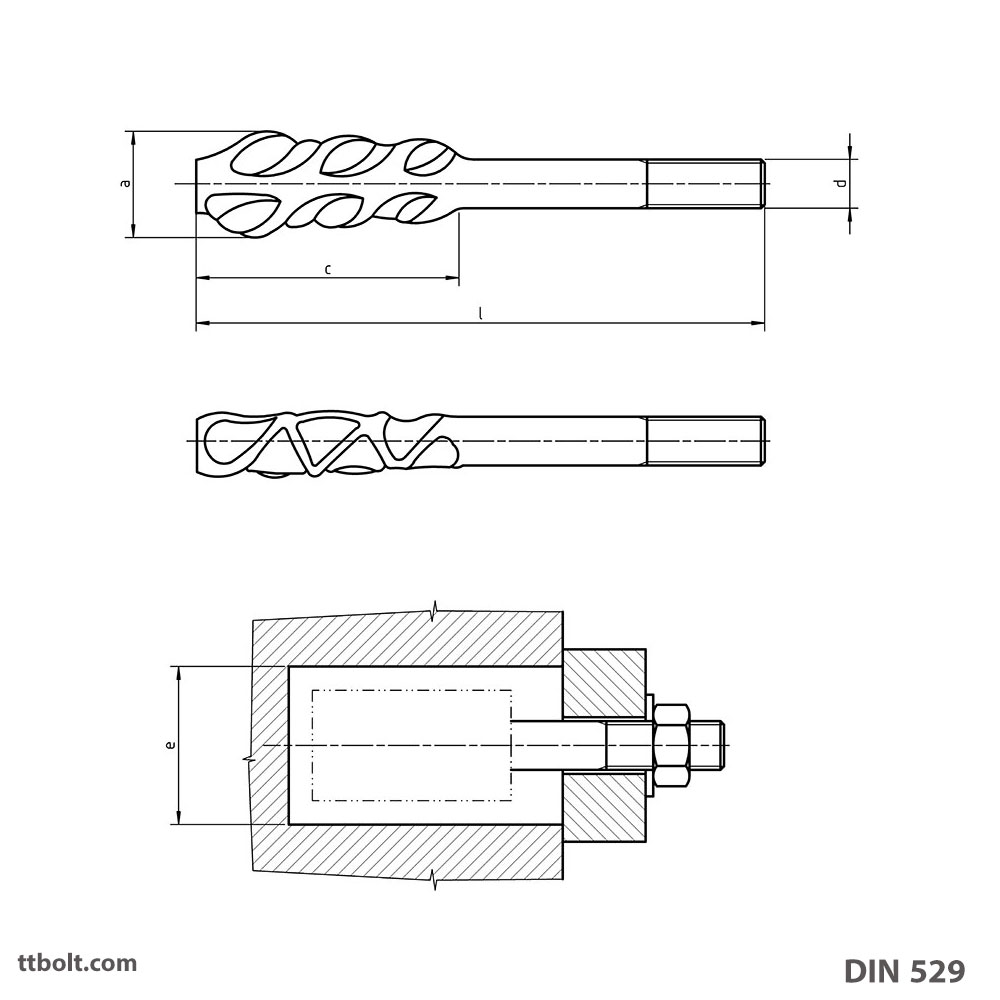 انکربولت DIN 529 E